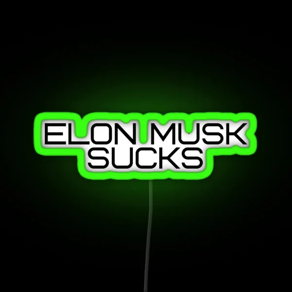 Elon Musk Sucks RGB Neon Sign