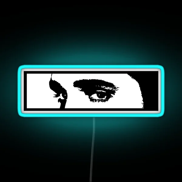 Elvis Gaze Black Framework RGB Neon Sign