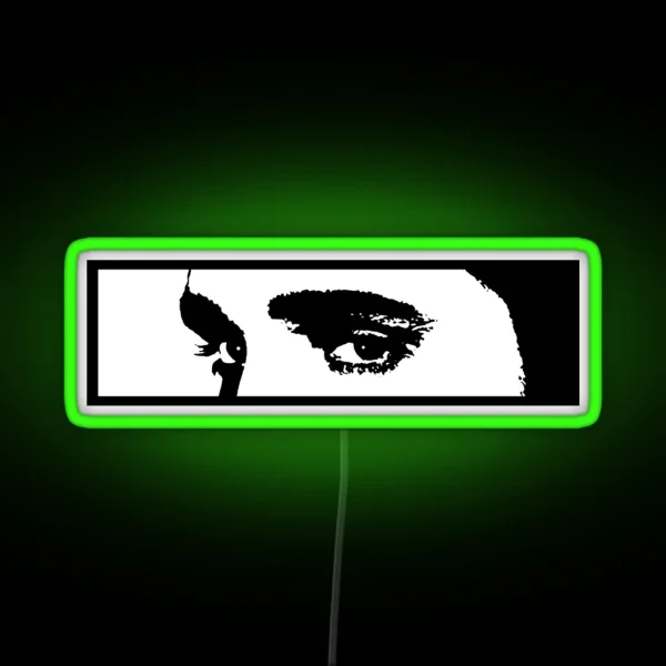 Elvis Gaze Black Framework RGB Neon Sign