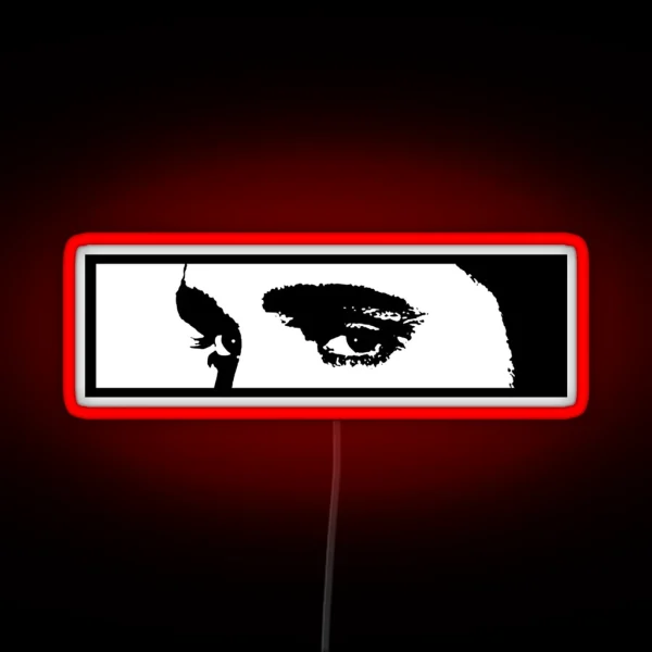 Elvis Gaze Black Framework RGB Neon Sign