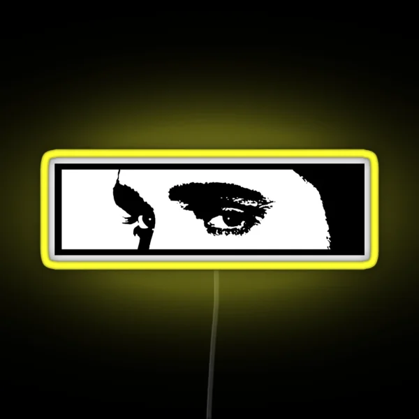 Elvis Gaze Black Framework RGB Neon Sign