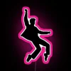 Elvis Presley Iconic Silhouette in Vibrant RGB Neon Sign Artwork
