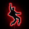 Authentic Neon Sign with Iconic Elvis Silhouette in Vibrant Colors