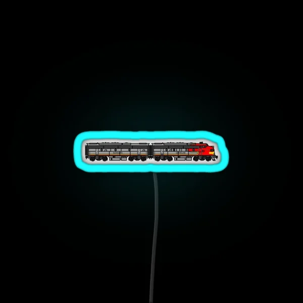 EMD F7 ATSF Warbonnet RGB Neon Sign