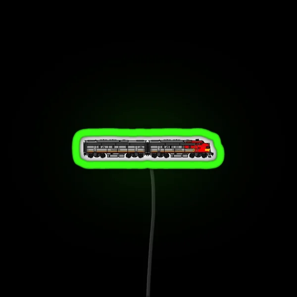 EMD F7 ATSF Warbonnet RGB Neon Sign