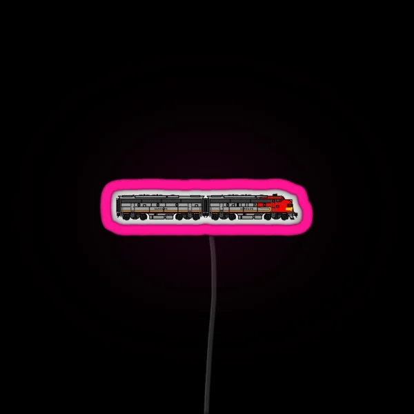 EMD F7 ATSF Warbonnet RGB Neon Sign