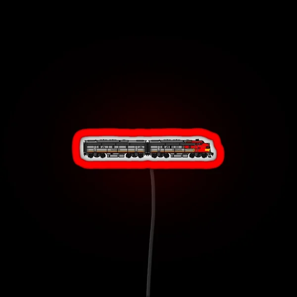 EMD F7 ATSF Warbonnet RGB Neon Sign