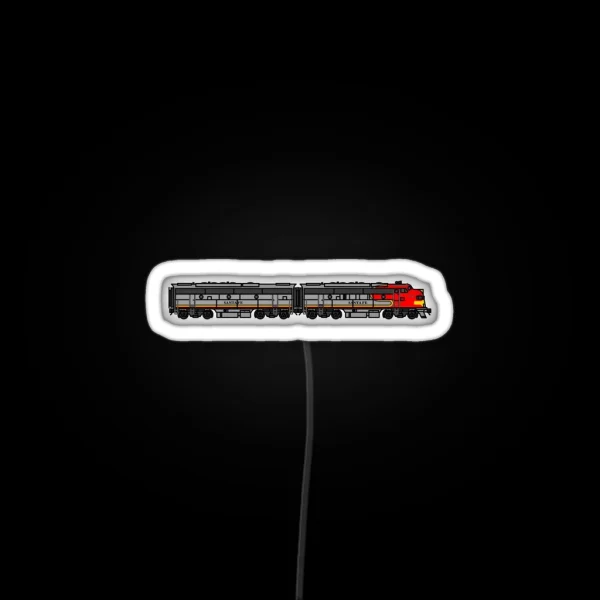 EMD F7 ATSF Warbonnet RGB Neon Sign
