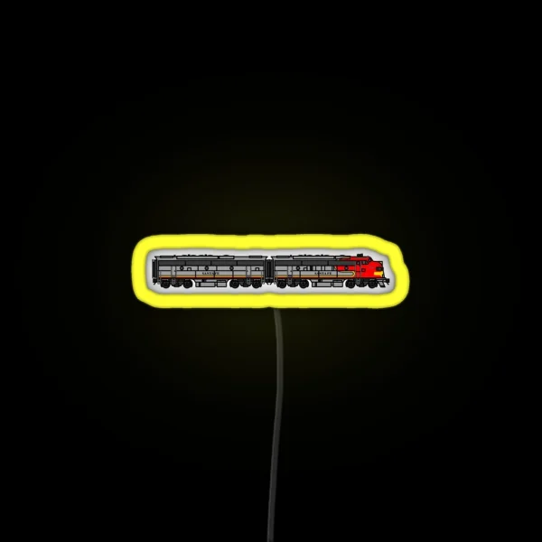EMD F7 ATSF Warbonnet RGB Neon Sign
