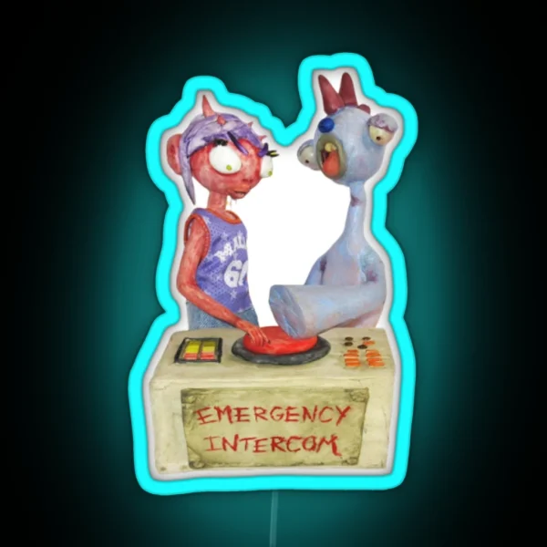 Emergency Intercom Icon RGB Neon Sign