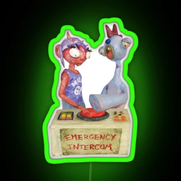 Emergency Intercom Icon RGB Neon Sign