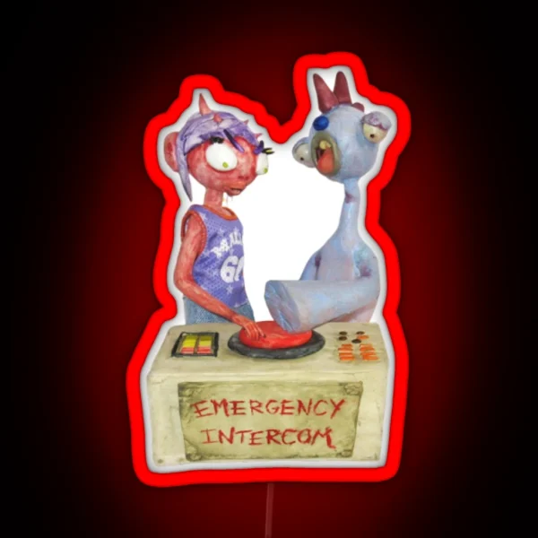 Emergency Intercom Icon RGB Neon Sign