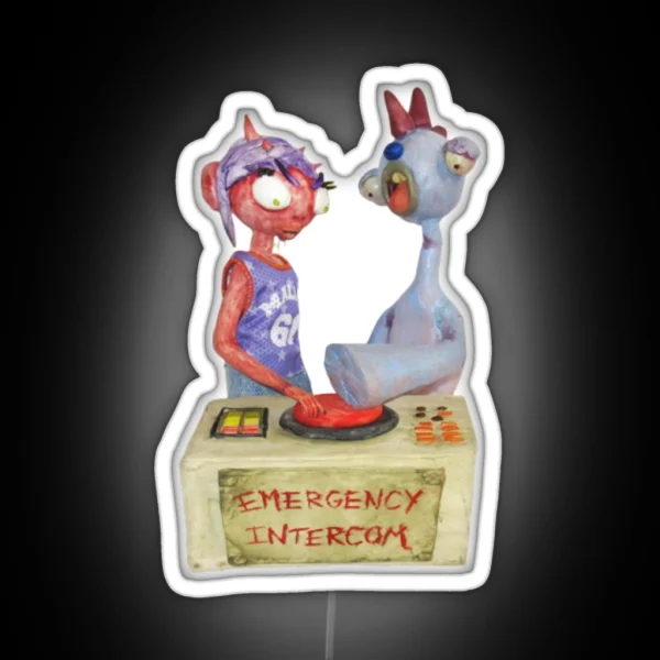 Emergency Intercom Icon RGB Neon Sign