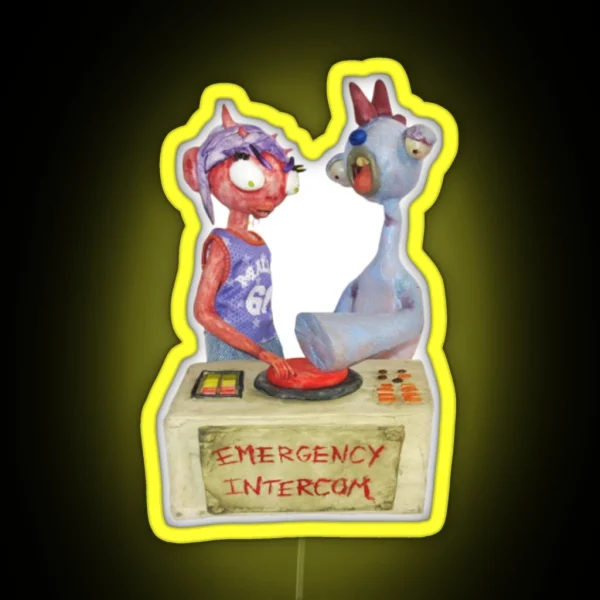 Emergency Intercom Icon RGB Neon Sign