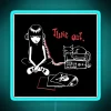 Customizable vintage neon wall decor with bold colorful LED signs