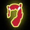 RGB LED neon devil horns inspired by Eminem's iconic style