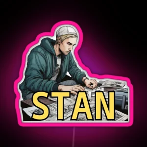 Eminem Stan Illustration RGB Neon Sign