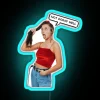 Neon Inspiration Sign Featuring Emma Chamberlain's Relatable Moods and Quotes