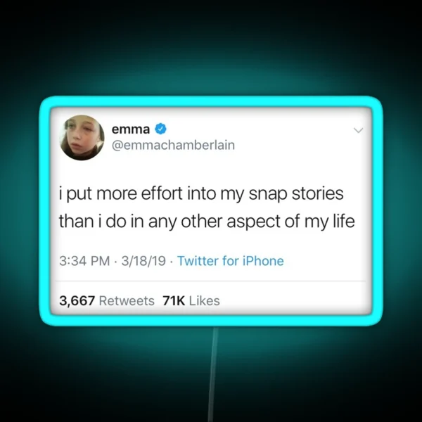 Emma Chamberlain RGB Neon Sign