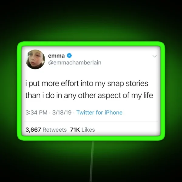 Emma Chamberlain RGB Neon Sign