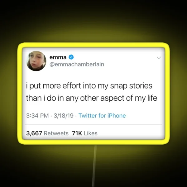 Emma Chamberlain RGB Neon Sign