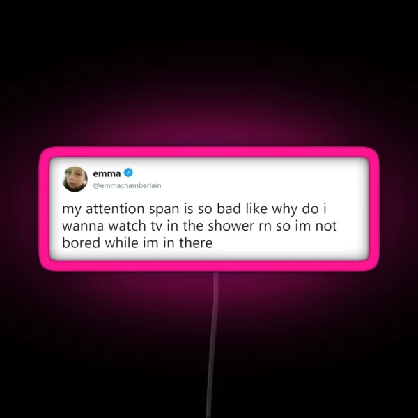 Emma Chamberlain Tweet RGB Neon Sign