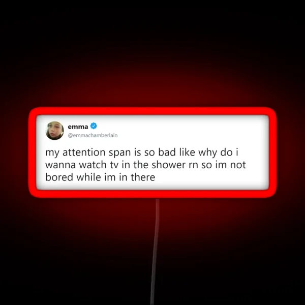 Emma Chamberlain Tweet RGB Neon Sign
