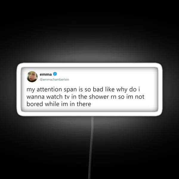 Emma Chamberlain Tweet RGB Neon Sign
