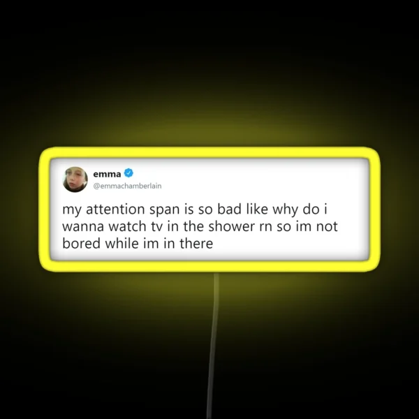 Emma Chamberlain Tweet RGB Neon Sign
