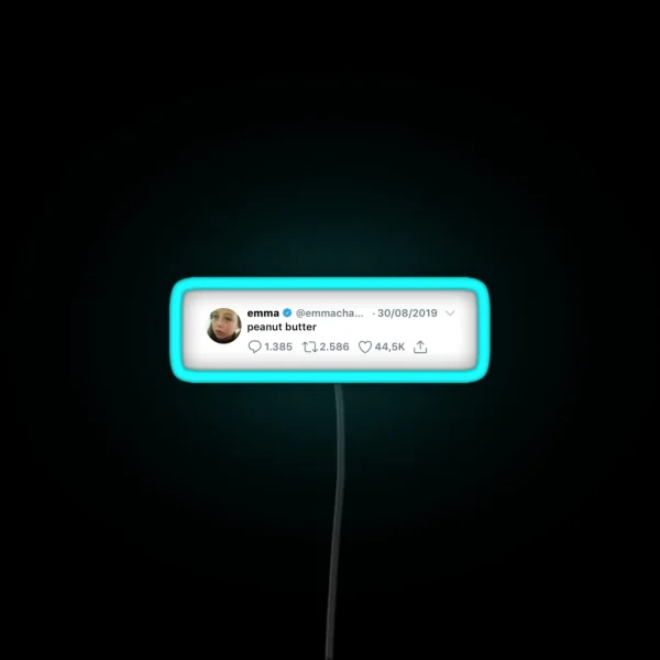Emma Chamberlain Tweet RGB Neon Sign