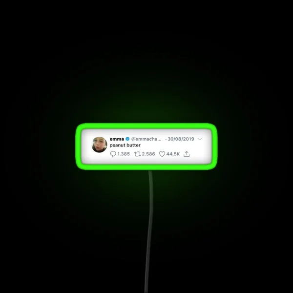 Emma Chamberlain Tweet RGB Neon Sign