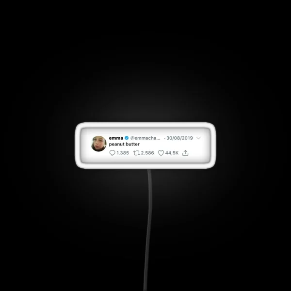 Emma Chamberlain Tweet RGB Neon Sign