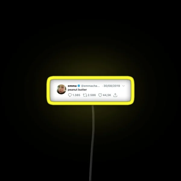 Emma Chamberlain Tweet RGB Neon Sign