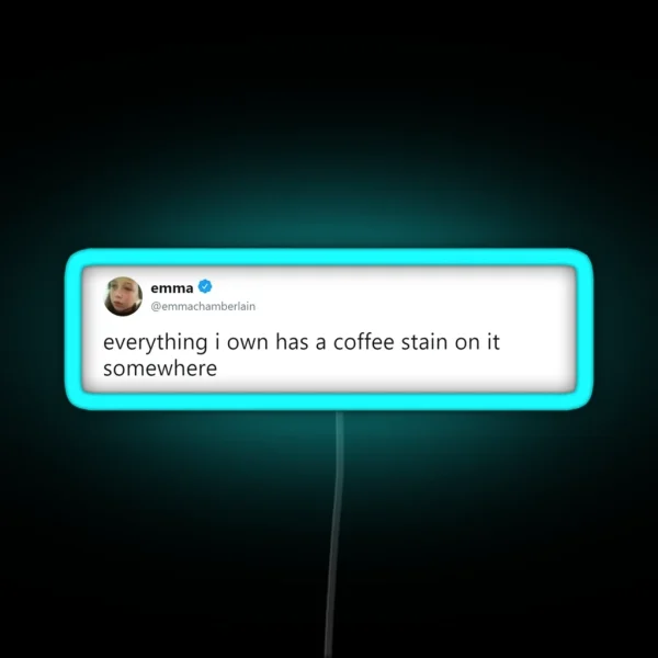Emma Chamberlain Tweet RGB Neon Sign