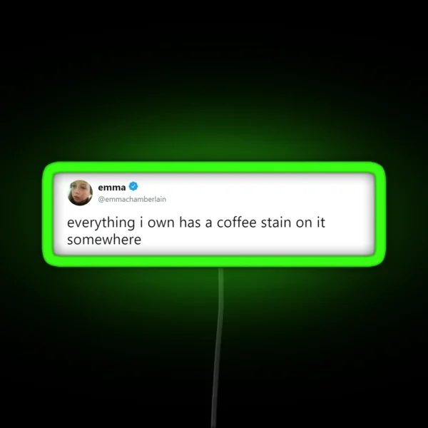 Emma Chamberlain Tweet RGB Neon Sign