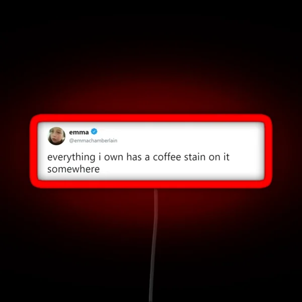 Emma Chamberlain Tweet RGB Neon Sign