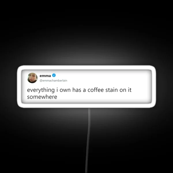 Emma Chamberlain Tweet RGB Neon Sign