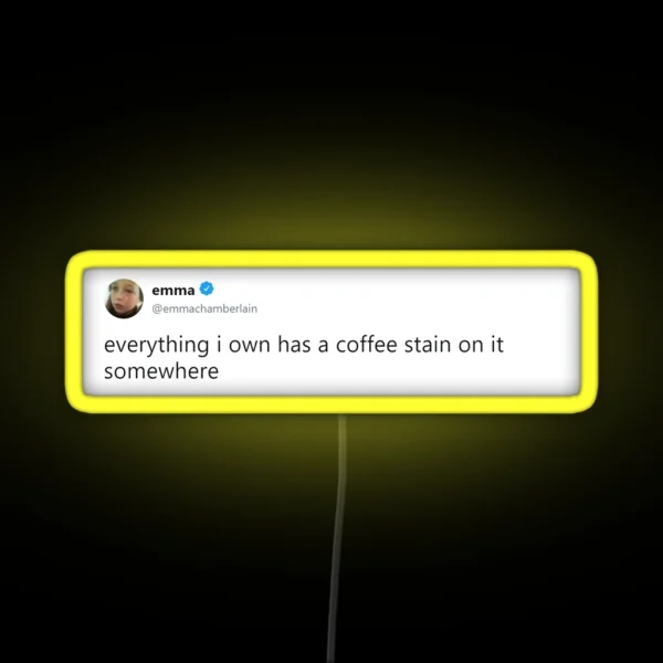 Emma Chamberlain Tweet RGB Neon Sign