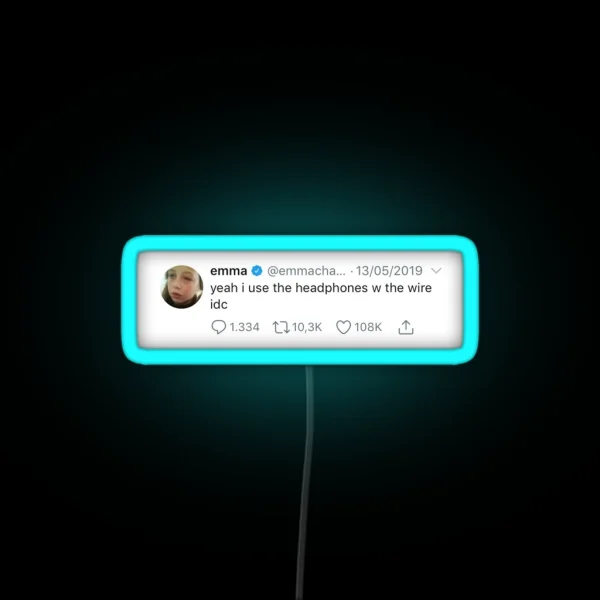 Emma Chamberlain Tweet Yeah I Use The RGB Neon Sign