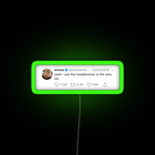Emma Chamberlain Tweet Yeah I Use The RGB Neon Sign