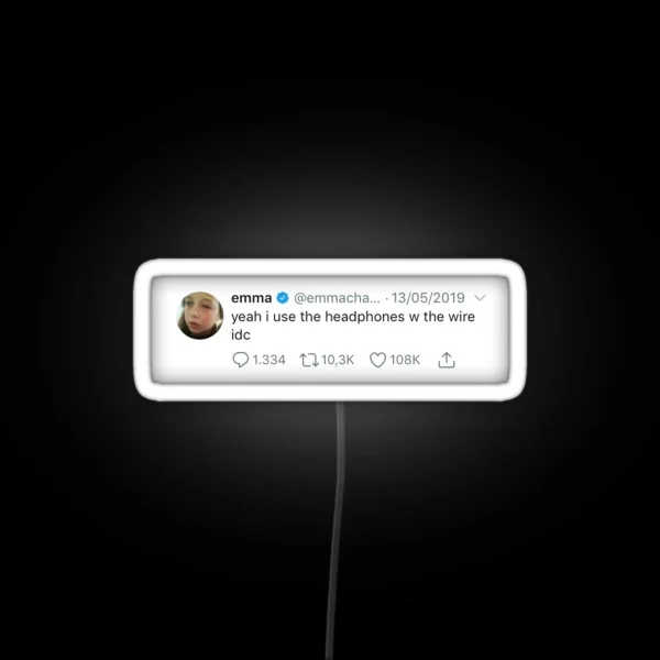 Emma Chamberlain Tweet Yeah I Use The RGB Neon Sign