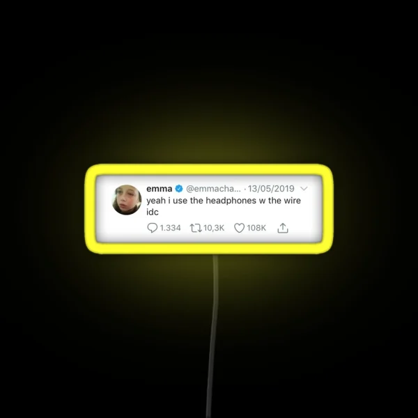 Emma Chamberlain Tweet Yeah I Use The RGB Neon Sign