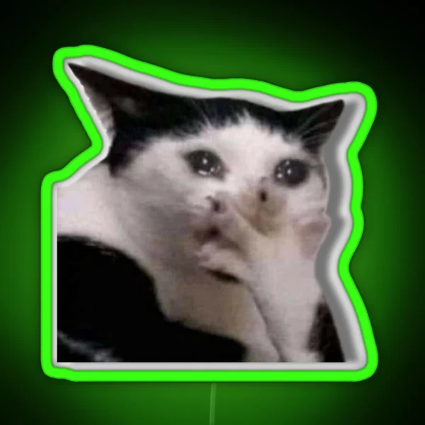 Emotional Cat RGB Neon Sign