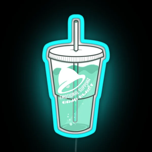 Emotional Support Baja Blast RGB Neon Sign