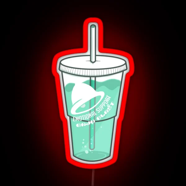 Emotional Support Baja Blast RGB Neon Sign