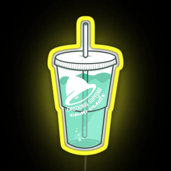 Emotional Support Baja Blast RGB Neon Sign
