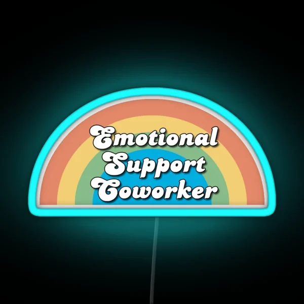 Emotional Support Coworker RGB Neon Sign