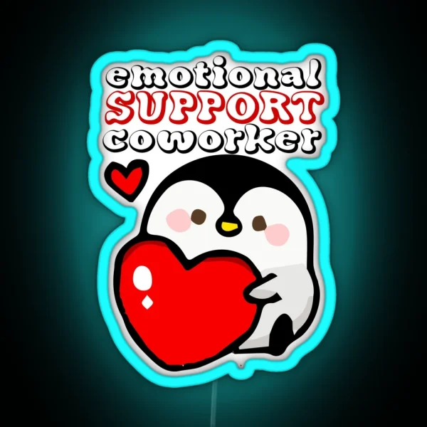 Emotional Support Coworker RGB Neon Sign