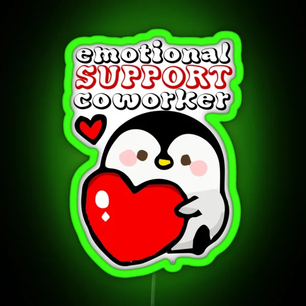 Emotional Support Coworker RGB Neon Sign