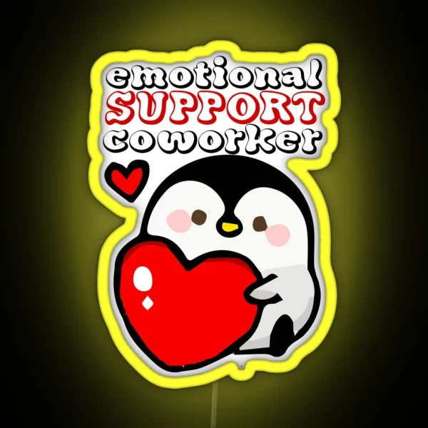 Emotional Support Coworker RGB Neon Sign